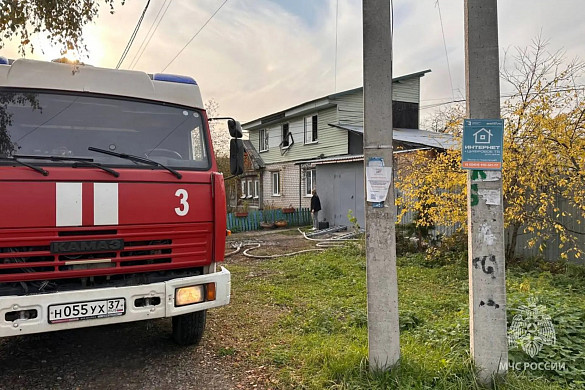 Двое мужчин пострадали на пожаре в Иванове